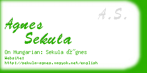 agnes sekula business card